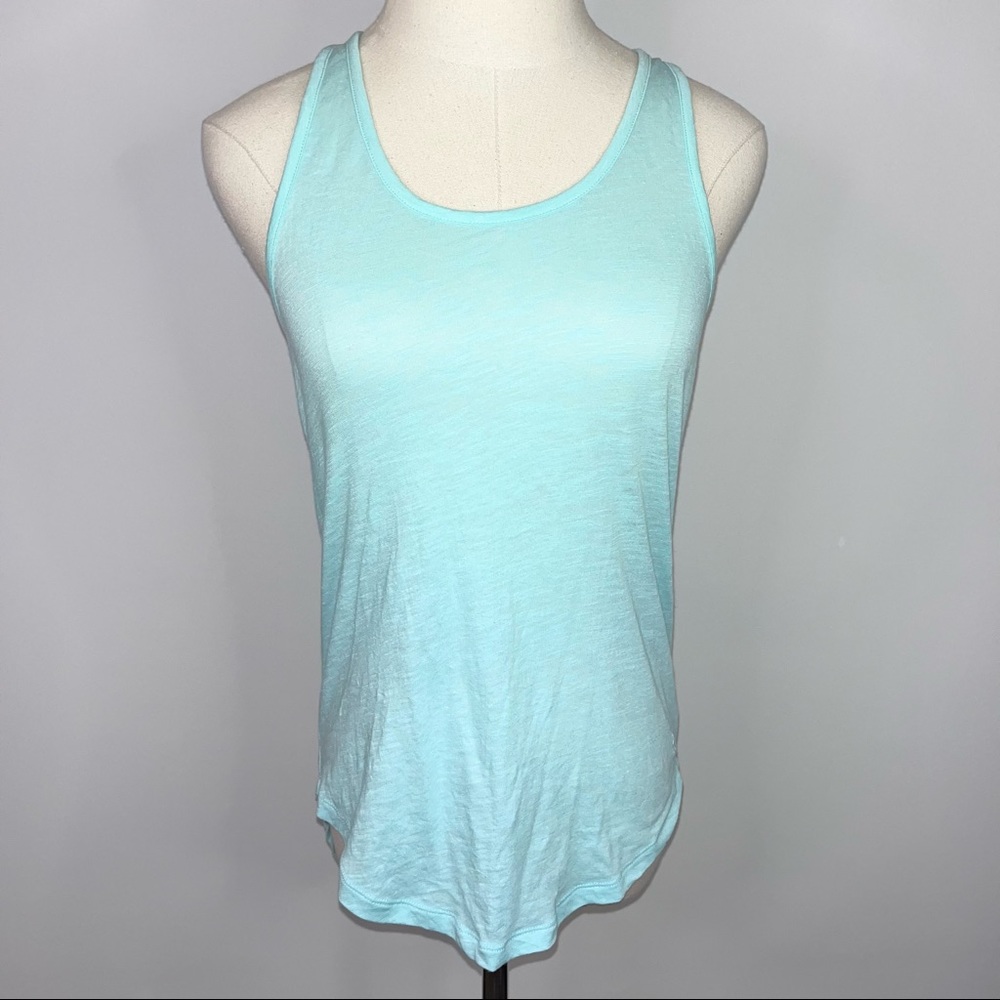 PINK VICTORIA’S SECRET Mint Blue Burnout Racer Back Sleep Tank Top XS